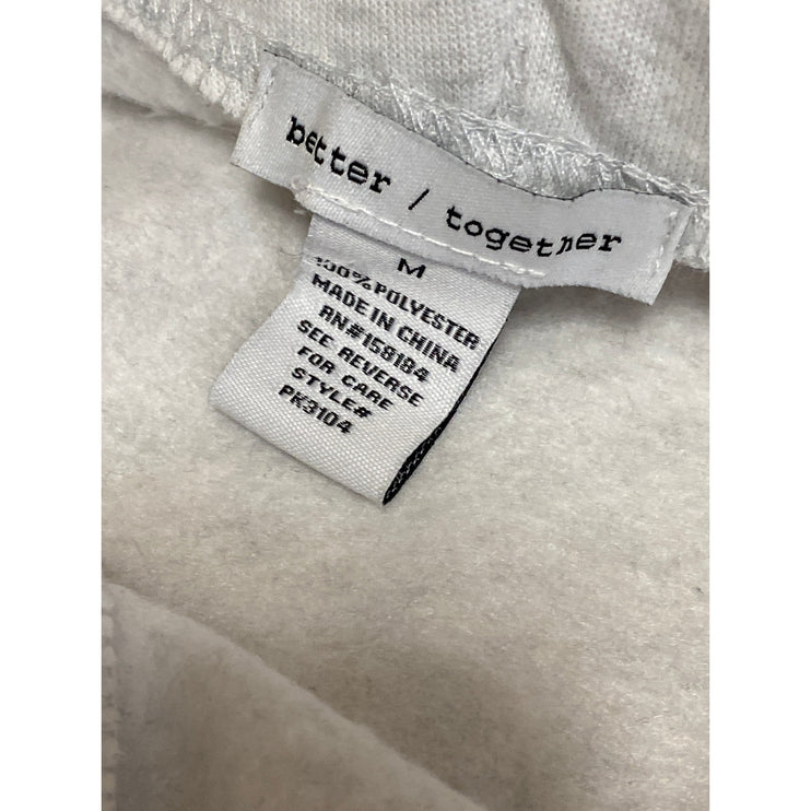 Better Together Women's Light Gray High Rise Wide Leg Cargo Sweat Pants Size M