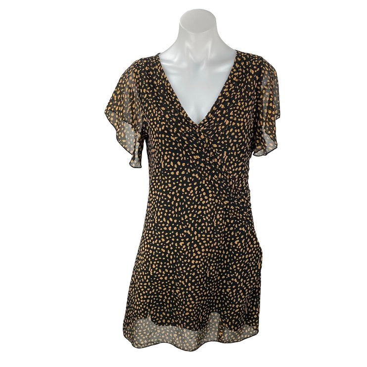 Urban Outfitters Rosalee Women's V Neck Flutter Sleeve Mini Flare A-Line Dress M
