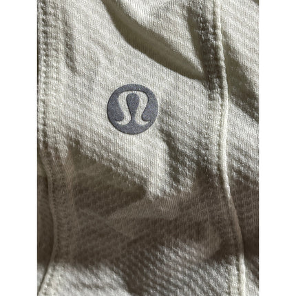 Lululemon Women's Cream Long Sleeve Crew Neck Boxy Athletic Sweatshirt Top Sz 6
