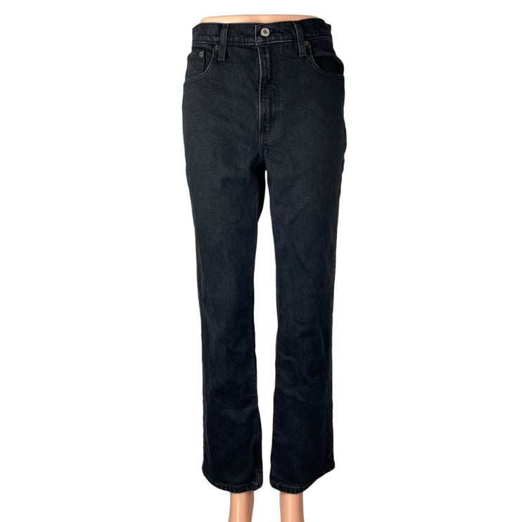 Abercrombie & Fitch Women's Black Ultra High Rise Straight Denim Jeans Pants 2