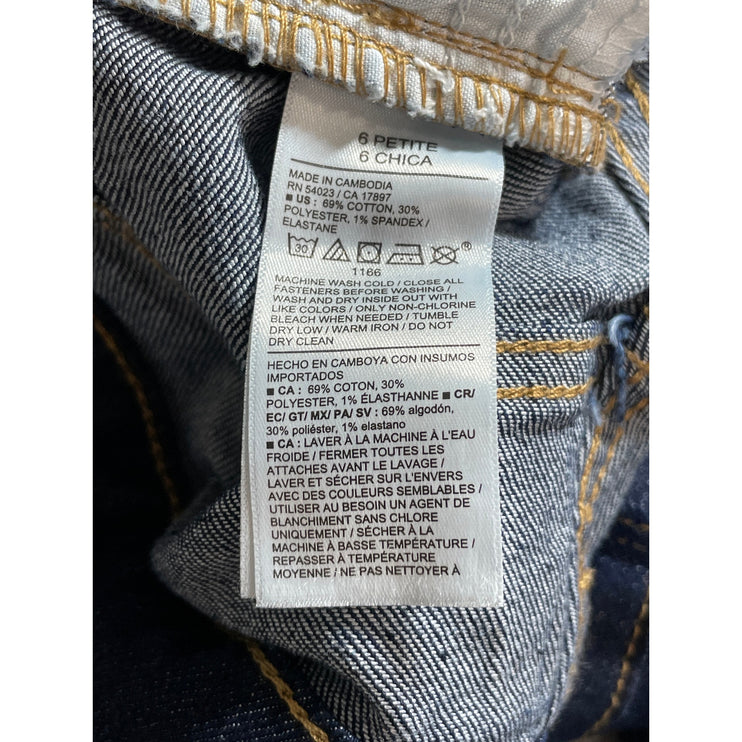 Old Navy Women's Dark Blue High Rise Slim Wow Straight Denim Jeans Pants Size 6