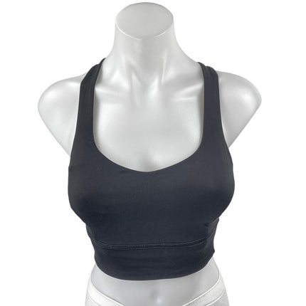 Lululemon Women's Black Sleeveless Strappy Yoga Athletic Sport Bra Crop Top 4