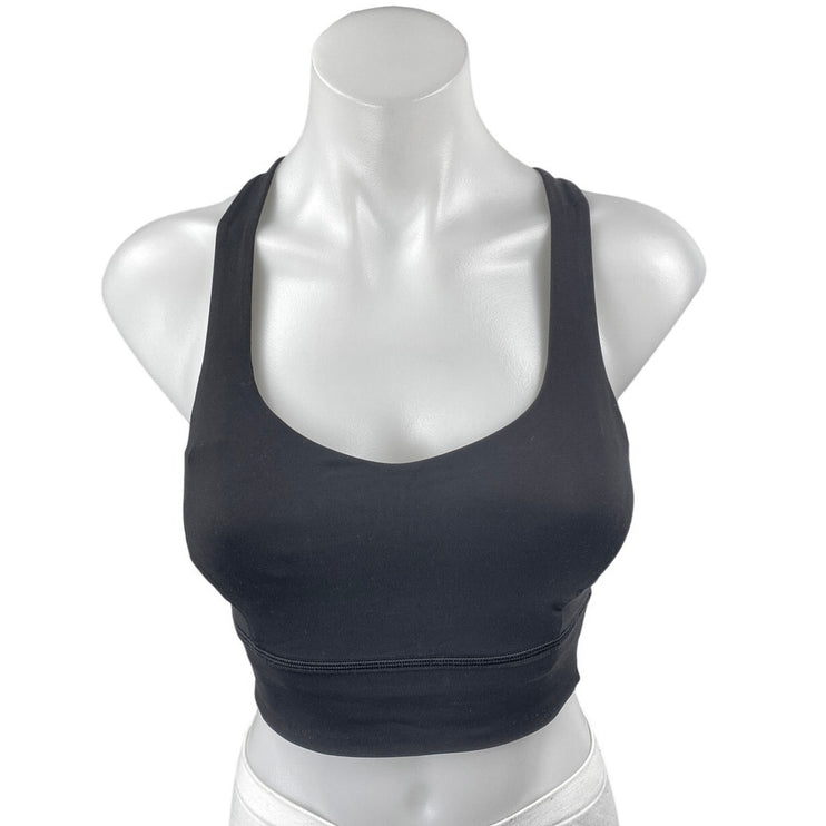 Lululemon Women's Black Sleeveless Strappy Yoga Athletic Sport Bra Crop Top 4