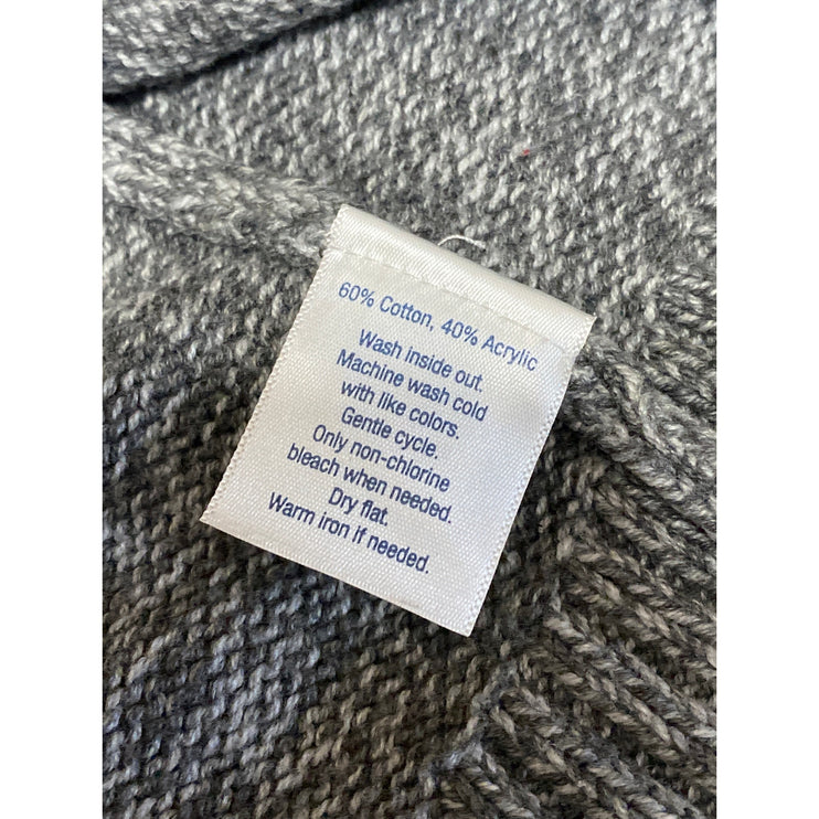 Urban Pipeline Men's Gray Ribbed Knit Collared Long Sleeve Sweater Top Size L