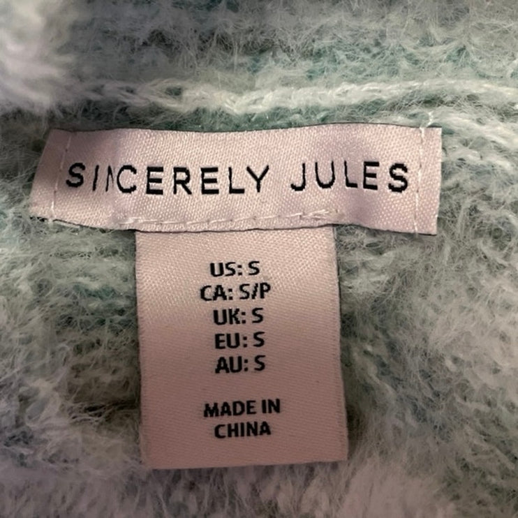 Sincerely Jules Green Heathered Long Sleeve Dolman Turtleneck Sweater Top Size S