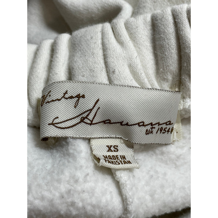 Vintage Havana Women's White Fleece Wide Leg Lounge Athletic Sweat Shorts Sz XS