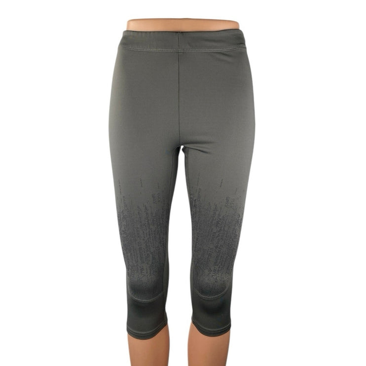 Gymshark Women's Gray Mid Rise Yoga Workout Capri Athletic Leggings Pants Size S