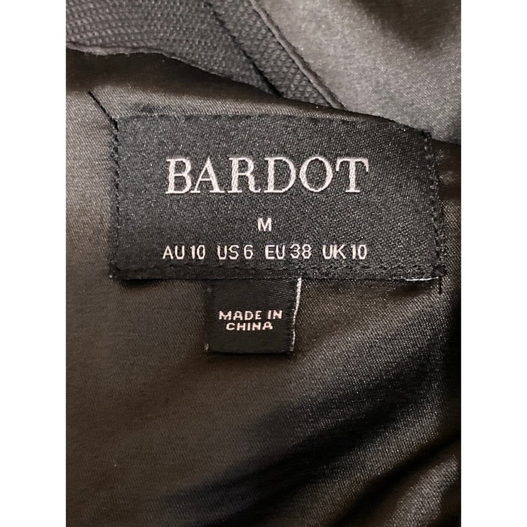 Bardot Women's Black Sleeveless Cutout V Neck Cami Mini Bodycon Dress Size M