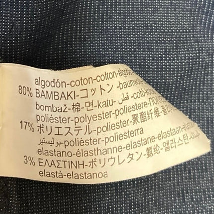 Zara Blue High Waisted Front Slit Zip Mini Straight Pencil Denim Skirt Skort M