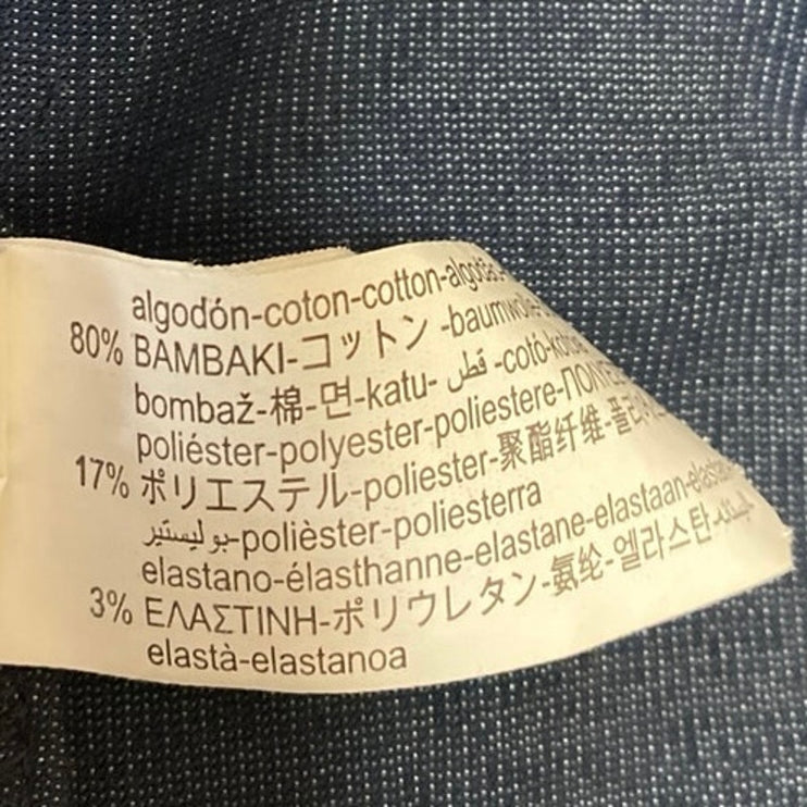 Zara Blue High Waisted Front Slit Zip Mini Straight Pencil Denim Skirt Skort M