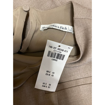 NEW Abercrombie & Fitch Women's Tan Sleeveless Pocket Tank Blouse Top Size L