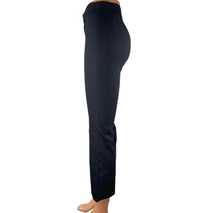 Zara Women's Black High Waisted Flared Bootcut Cropped Trousers Pants Size XS