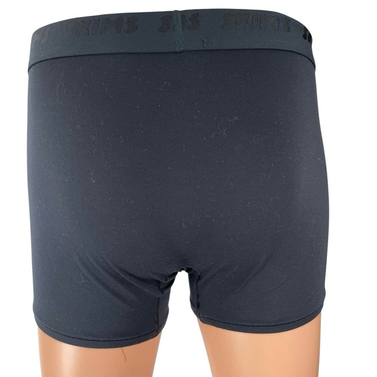 Skims Men's Black Athletic Activewear Boxer Brief Bodycon Shapewear Underwear L