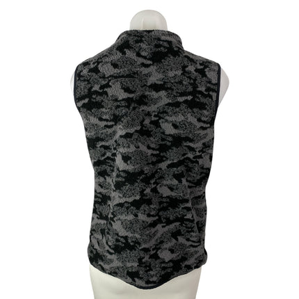 Vineyard Vines Gray Camo Camouflage Sherpa Fleece Zip Up Vest Coat Jacket Size S