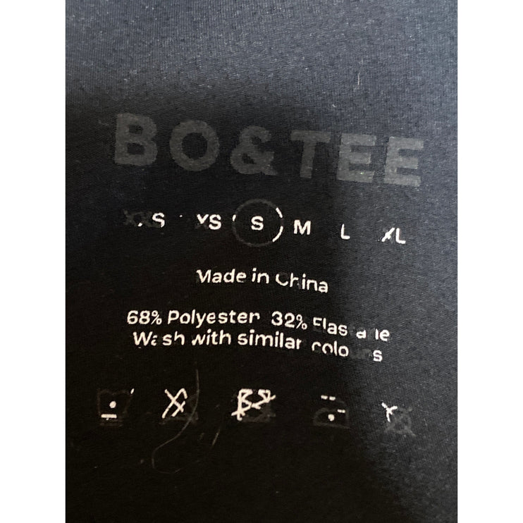 Bo + Tee Black Halter Yoga Gym Workout Athletic Activewear Tank Sports Bra Top S