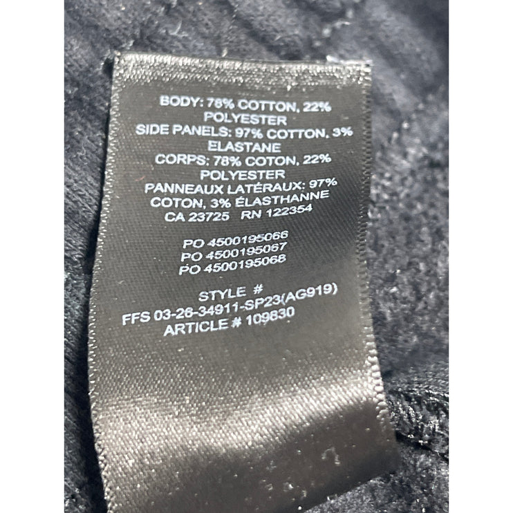 Aritzia TNA Sweatfleece Black Boyfirnd Fit Elastic Waist Mini Sweat Shorts Sz S