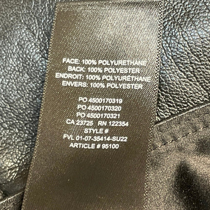 Aritzia Babaton Women's Black Faux Leather Vegan Straight Mini Skirt Size 10