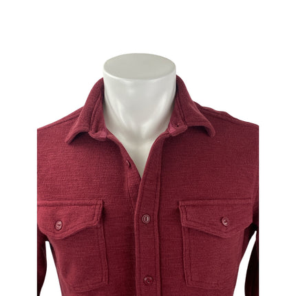 Goodfellow & Co Men's Red Long Sleeve Chest Pocket Button Down Shirt Top Size M