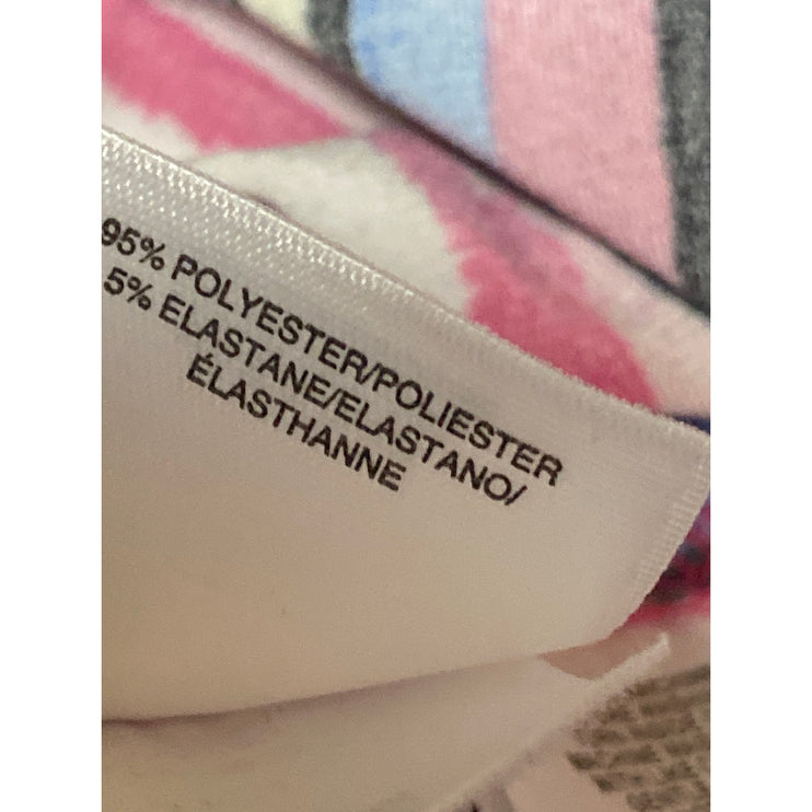 Nine West Multicolor Pink Sleeveless Striped Round Neck Mini A Line Dress Sz 12