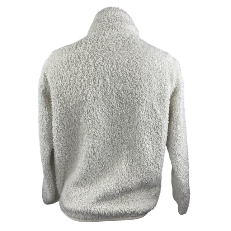 Patagonia Los Gatos Women's White Fleece 1/4 Zip Long Sleeve Sweater Top Sz XXS