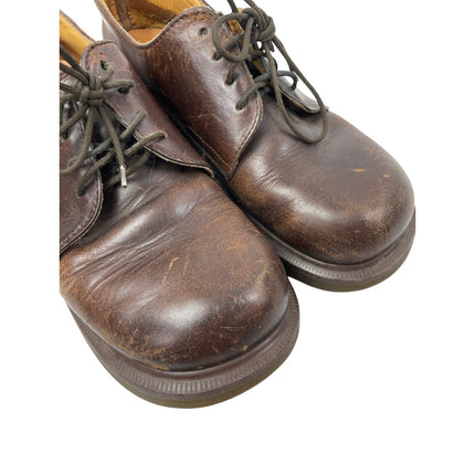 Dr. Martens 8461 Brown Distressed Leather Lace Up Chunky Platform Oxford Shoes 5