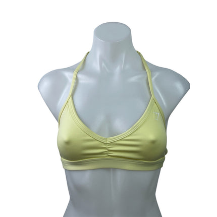 Gymshark Minimal Halterneck Pink Yellow Bundle Lot of 2 Sports Bra Tank Top Sz S