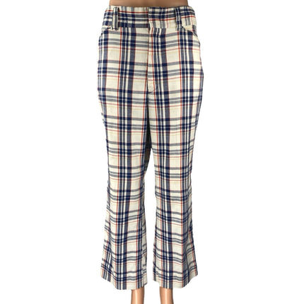 Levi's Panatela Womens Multicolor Plaid Flannel Bootcut Flared Trousers Pants 30