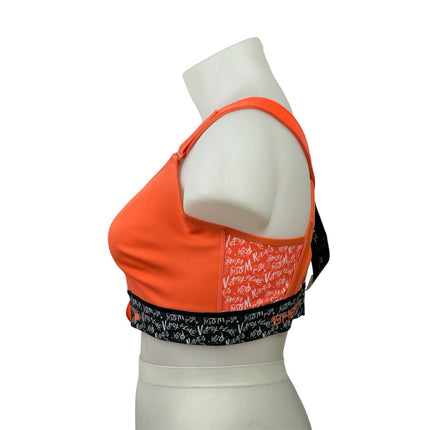 NEW Shefit Flex Orange Zip Up Crossback Yoga Athletic Sports Bra Crop Top Sz XL