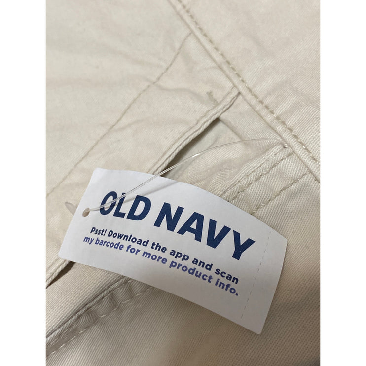 NEW Old Navy Women's Cream White High Waist Straight Tapered Chino Khaki Pants S