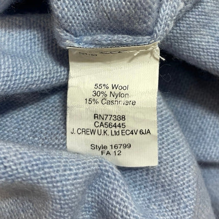 J.Crew Women's Blue Cashmere V Neck Knit Long Sleeve Pullover Sweater Top Size S