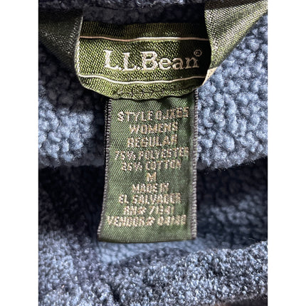 L.L. Bean Women's Blue Sherpa Lined Long Sleeve Button Up Cardigan Sweater Top M