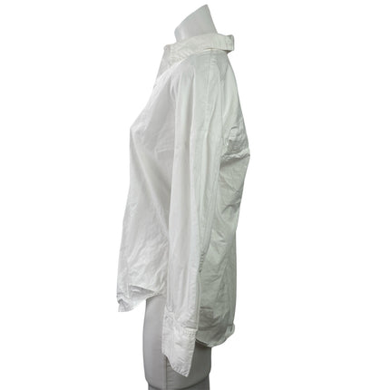 Zara Women's White Long Sleeve Cotton Career Button Down Shirt Top Size XS