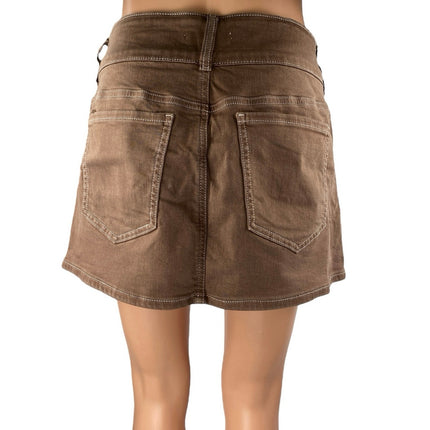 Pacsun Women's Brown High Waisted Straight Pencil Denim Jean Skirt Size 29