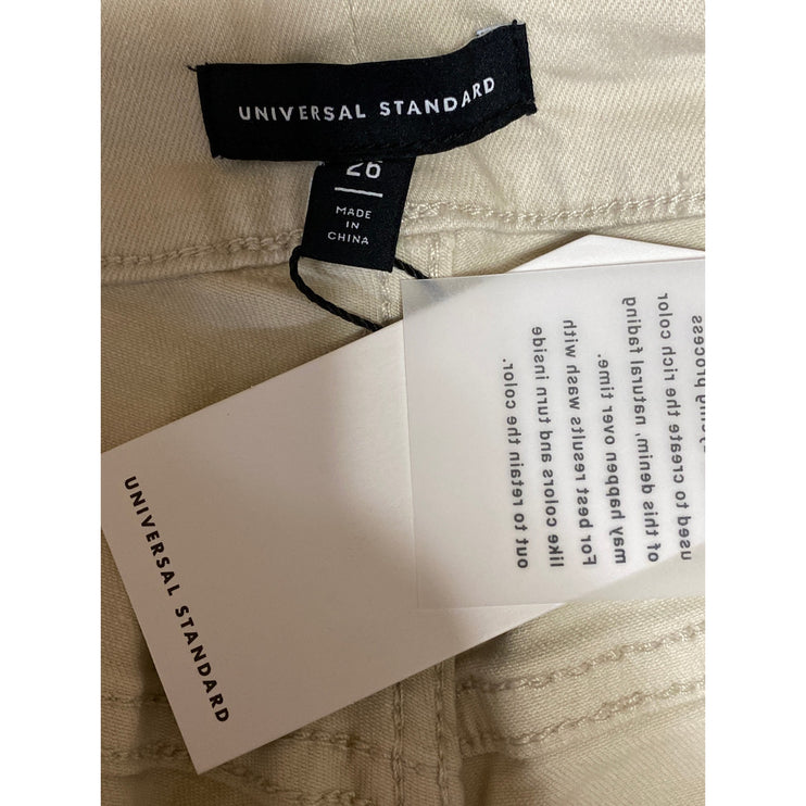 NEW Universal Standard Women's Beige Khaki Bermuda Golf Chino Shorts Size 26