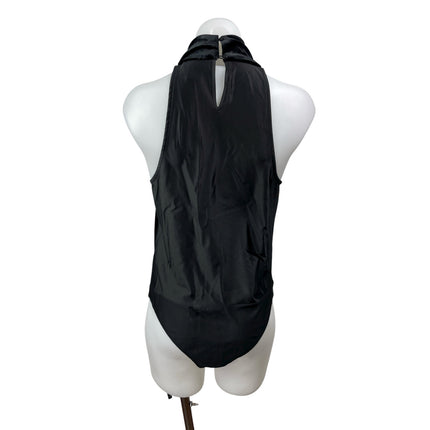 Sincerely Jules Junior's Velour Velvet Cowl Neck Sleeveless Tank Bodysuit Top M