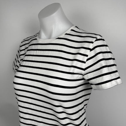 ATM Anthony Thomas Melillo $100 Striped Short Sleeve Crew Neck T-Shirt Top Sz L