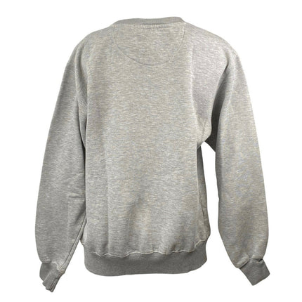 Women's Gray Embroidered USA Flag Cowboy Eagle Long Sleeve Sweatshirt Top Size M