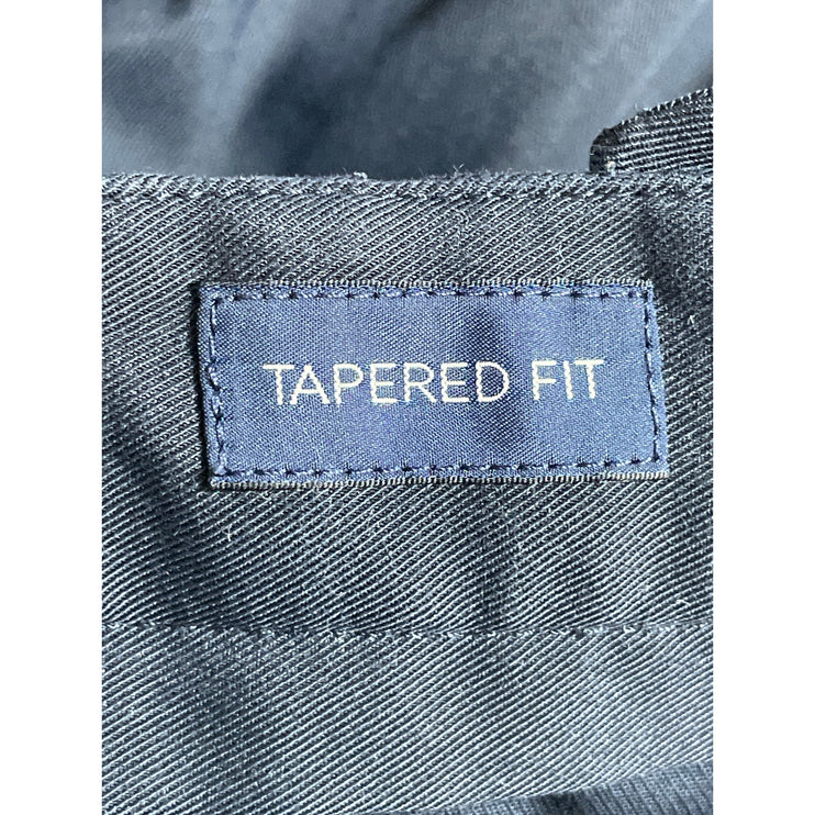 Incotex Men's Navy Blue Tapered Fit Pleated Straight Leg Trousers Pants Size 50