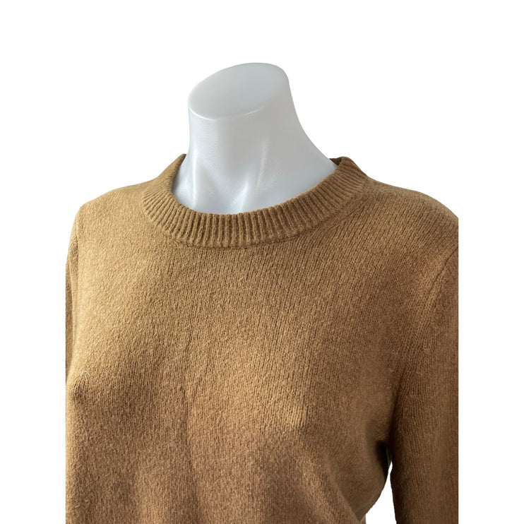 Gap Women's Tan Knit Long Sleeve Crew Neck Cozy Pullover Sweater Top Size M