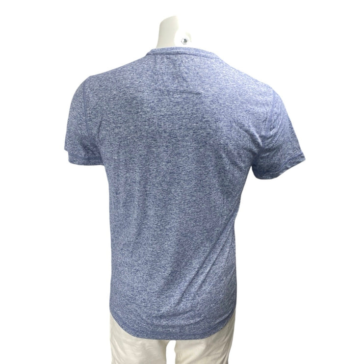 Banana Republic Men's Blue Heather Short Sleeve Crew Neck T Shirt Tee Top Size S