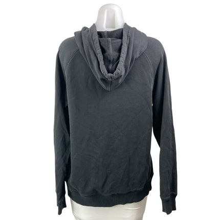 NYON Womens Black New York Or Nowhere Pocket Hoodie Hooded Sweatshirt Top Size S