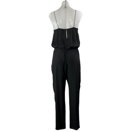 Topshop Black Sleeveless Cami Spaghetti Strap Scoop Tank Blouson Jumpsuit Size S