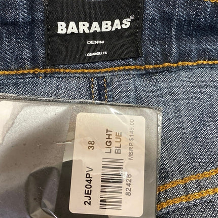 NEW Barabas Men's Blue Straight Leg Mid Rise Medium Wash Denim Jeans Size 38