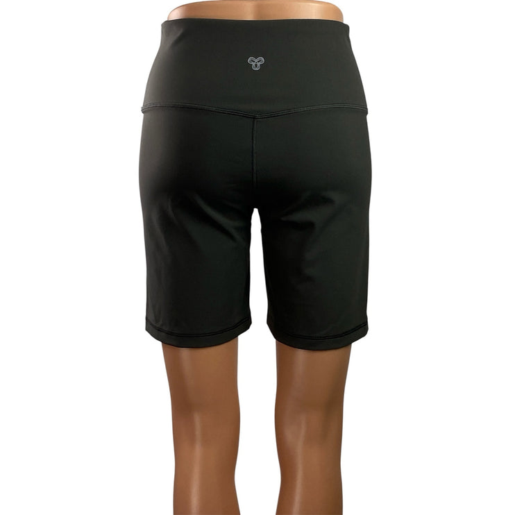 Aritzia TnAction Black High Waisted Mid Thigh Activewear Athletic Biker Shorts M