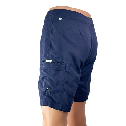 J. Crew Men's Navy Blue Mid Rise Drawstring Pocket Swim Trunks Shorts Size 29