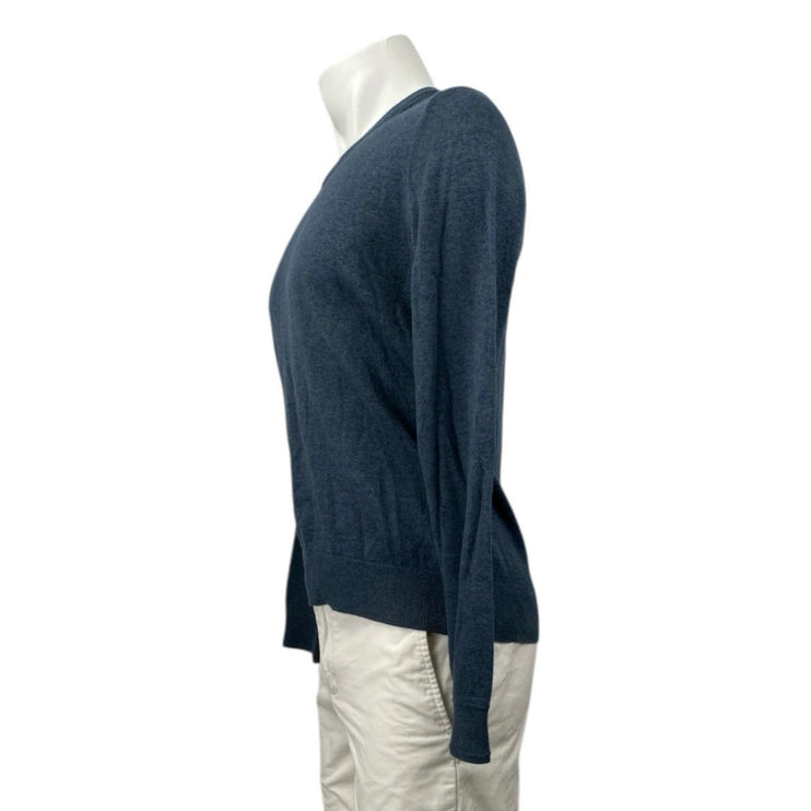 Banana Republic Men's Blue Cashmere Long Sleeve V Neck Sweater Sweatshirt Top S