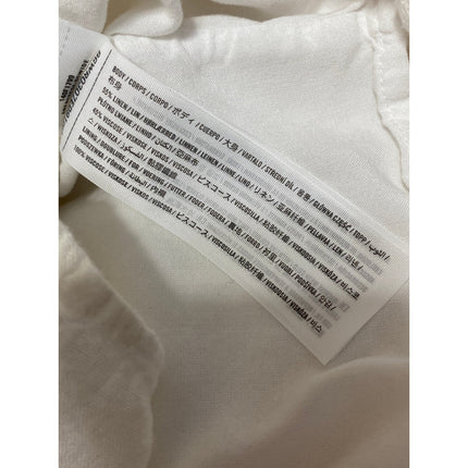 Abercrombie & Fitch White Linen Sleeveless Tie Front V-neck Crop Tank Top Sz XL