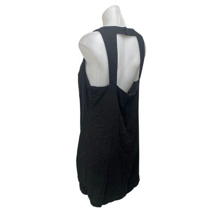 MNG Mango Black Sleeveless Round Neck Cutout Back Cami Tank Mini Shift Dress 10