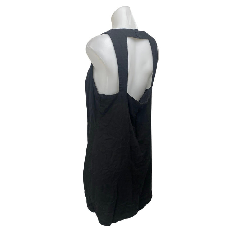 MNG Mango Black Sleeveless Round Neck Cutout Back Cami Tank Mini Shift Dress 10