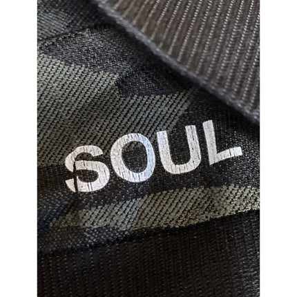 SOUL Black Camo Army Military Racerback Yoga Athletic Sports Bra Crop Top Size 6
